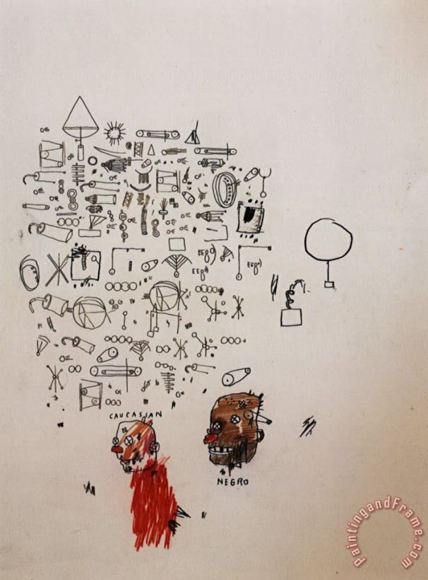 Jean-michel Basquiat Caucasian Negro Art Painting