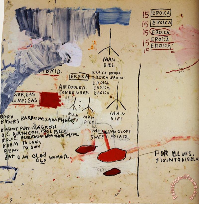 Jean-michel Basquiat Eroica I Art Painting