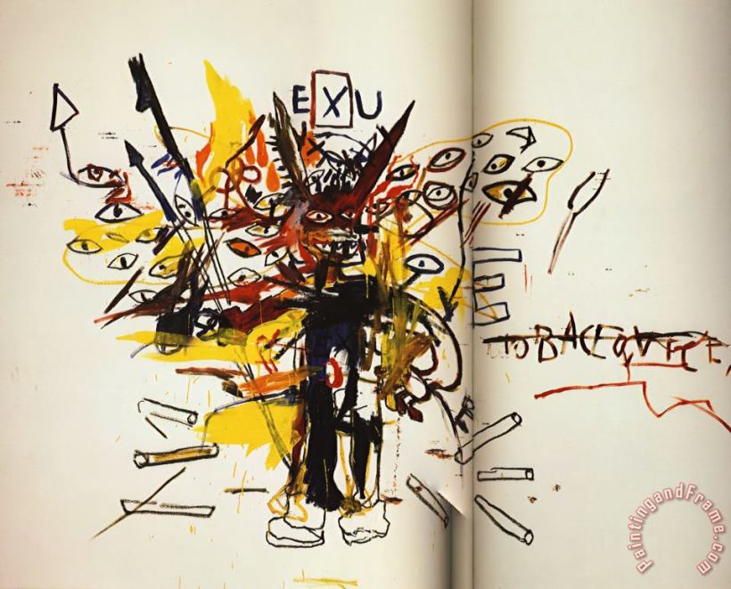 Jean-michel Basquiat Exu Art Painting