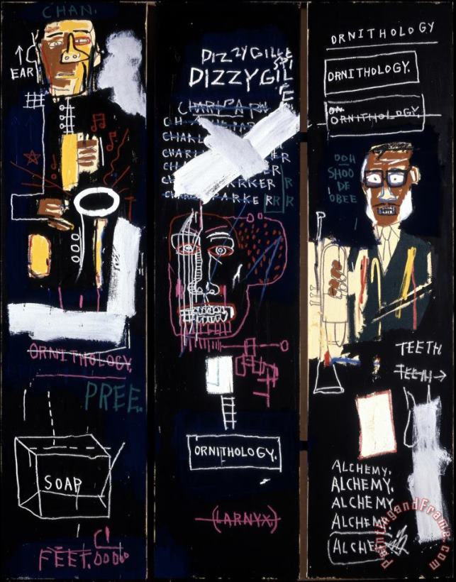 Jean-michel Basquiat Horn Players Art Painting