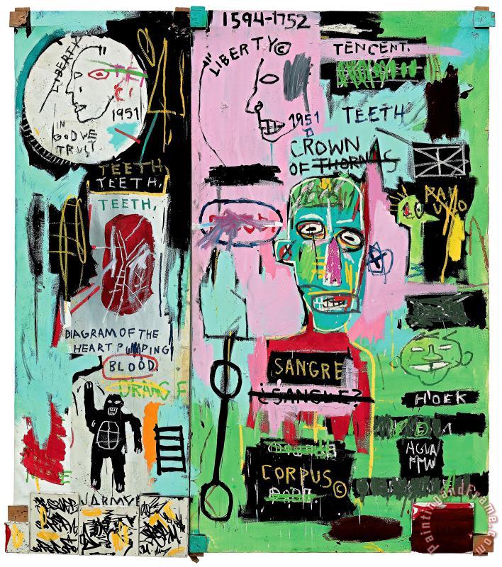 Jean-michel Basquiat In Italian Art Print