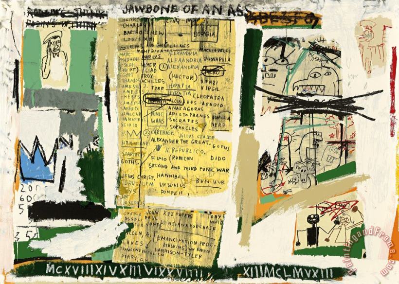 Jawbone of an Ass, 1982 2005 painting - Jean-michel Basquiat Jawbone of an Ass, 1982 2005 Art Print