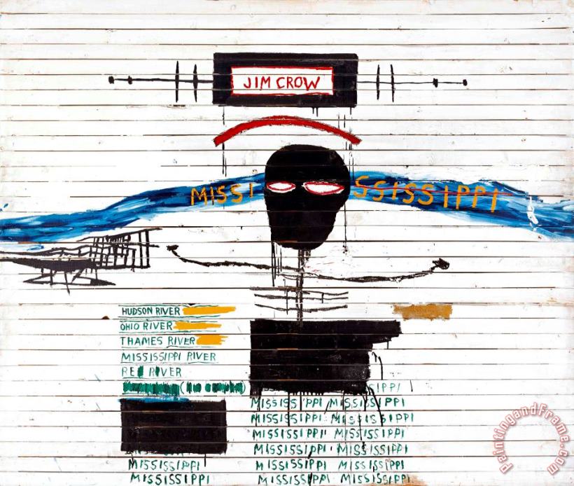 Jean-michel Basquiat Jim Crow, 1986 Art Painting