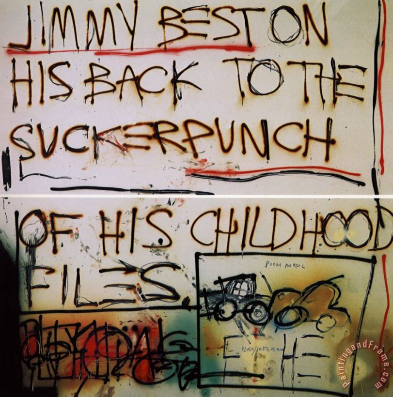 Jimmy Best painting - Jean-michel Basquiat Jimmy Best Art Print