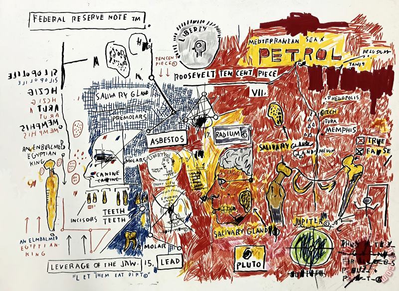 Liberty painting - Jean-michel Basquiat Liberty Art Print