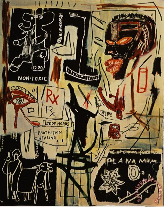 Jean-michel Basquiat Melting Point of Ice Art Painting