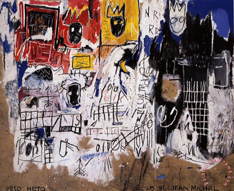 Net Weight painting - Jean-michel Basquiat Net Weight Art Print