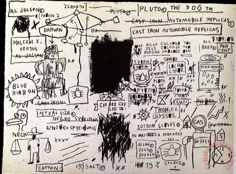 Replicas painting - Jean-michel Basquiat Replicas Art Print