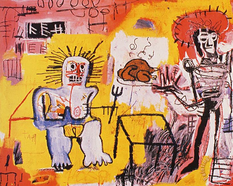 Jean-michel Basquiat Rice And Chicken 1981 Art Painting