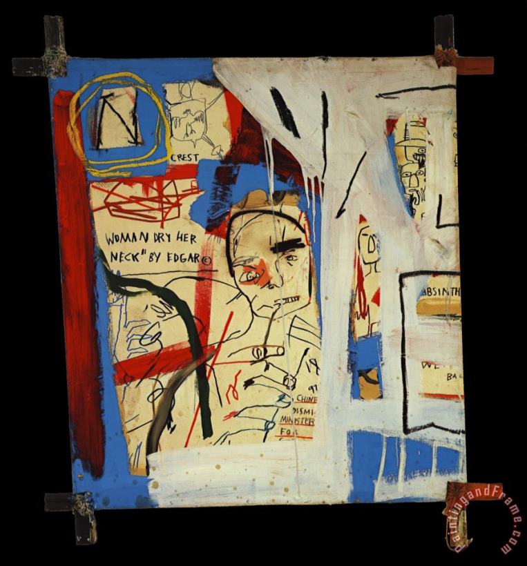 Jean-michel Basquiat Three Quarters of Olympia Minus The Servant Art Print