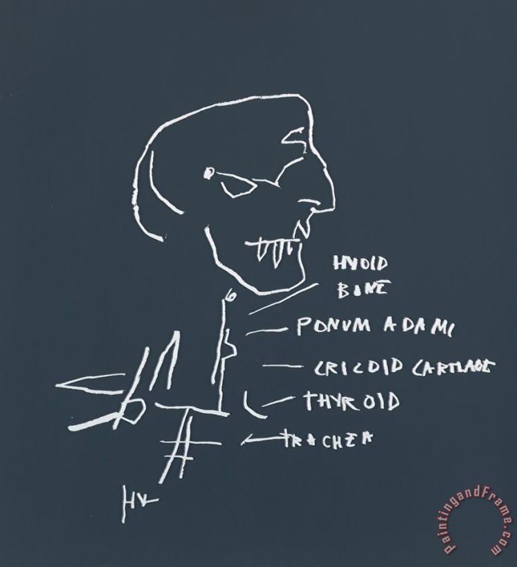 Thyroid, 1982 painting - Jean-michel Basquiat Thyroid, 1982 Art Print