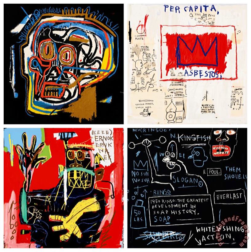 Jean-michel Basquiat Untitled: Four Prints Art Painting