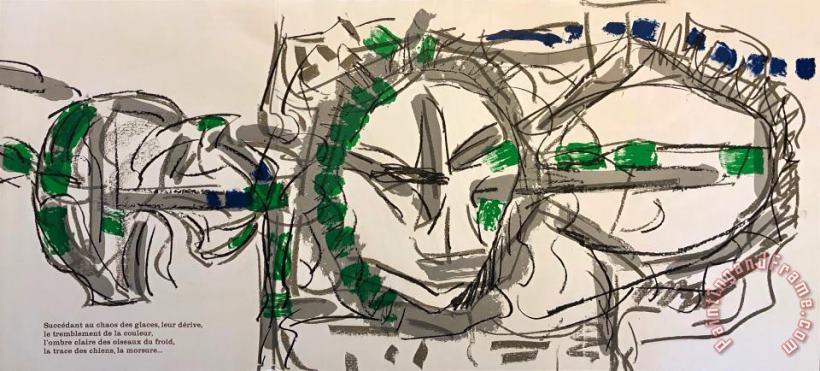 Jean-paul Riopelle Lithographe #8, 1974 Art Painting