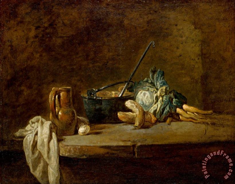 Jean-Simeon Chardin Vegetables for The Soup Art Painting