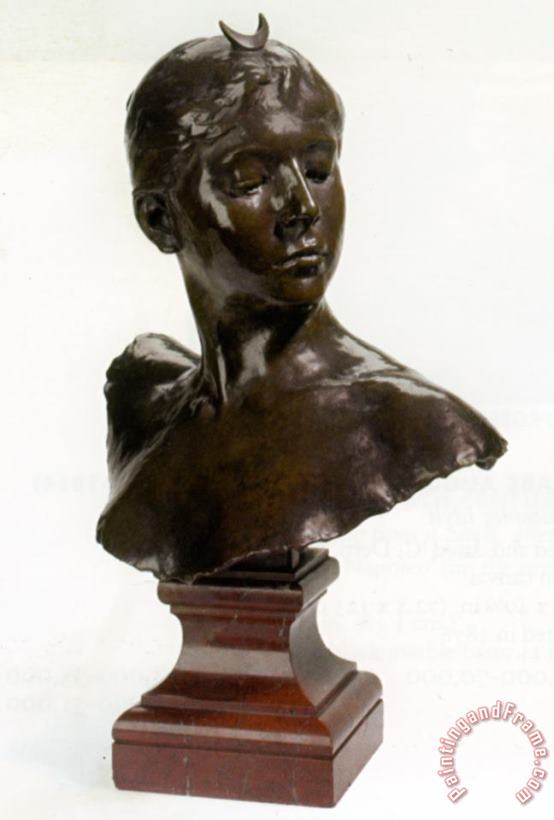 Bust of Diana painting - Jean Alexandre Joseph Falguiere Bust of Diana Art Print