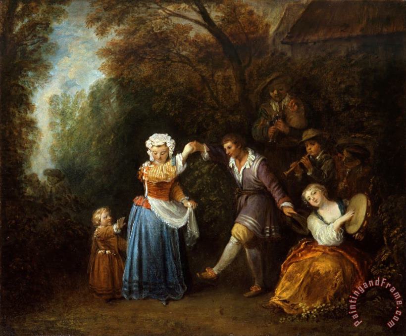 Jean Antoine Watteau The Country Dance Art Print