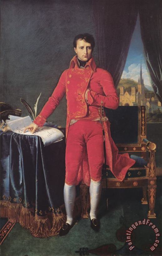 Jean Auguste Dominique Ingres Bonaparte As First Consul Art Print