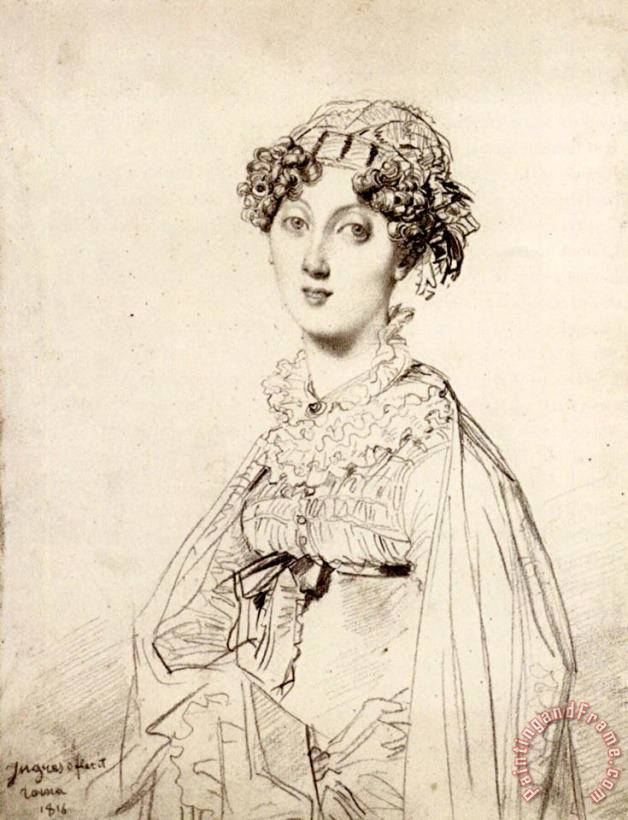 Jean Auguste Dominique Ingres Lady William Henry Cavendish Bentinck, Born Lady Mary Acheson Art Painting