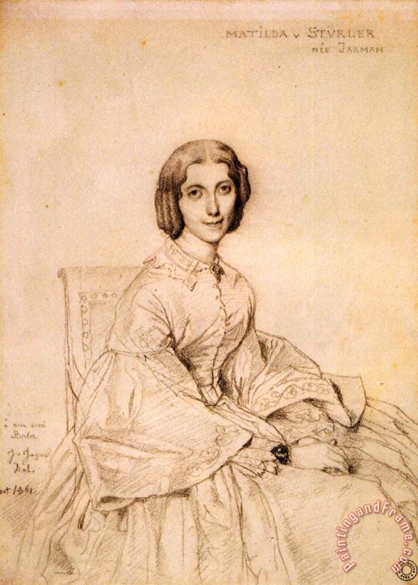 Jean Auguste Dominique Ingres Madame Franz Adolf Von Stuerler, Born Matilda Jarman Art Print