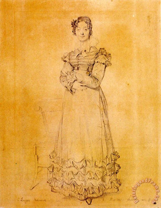 Madame Jacquelles Louis Leblanc, Born Francoise Poncelle painting - Jean Auguste Dominique Ingres Madame Jacquelles Louis Leblanc, Born Francoise Poncelle Art Print