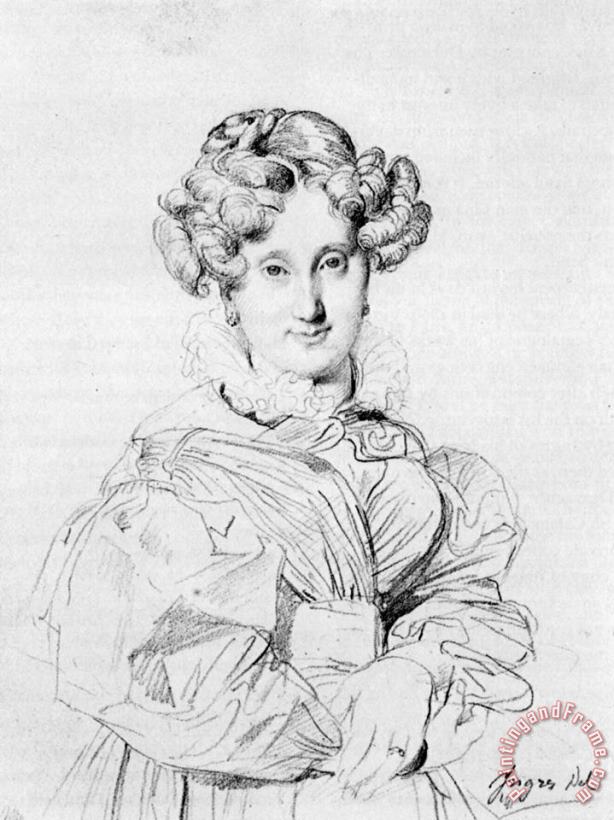 Jean Auguste Dominique Ingres Madame Louis Francois Godinot, Born Victoire Pauline Thiolliere De L'isle Art Print
