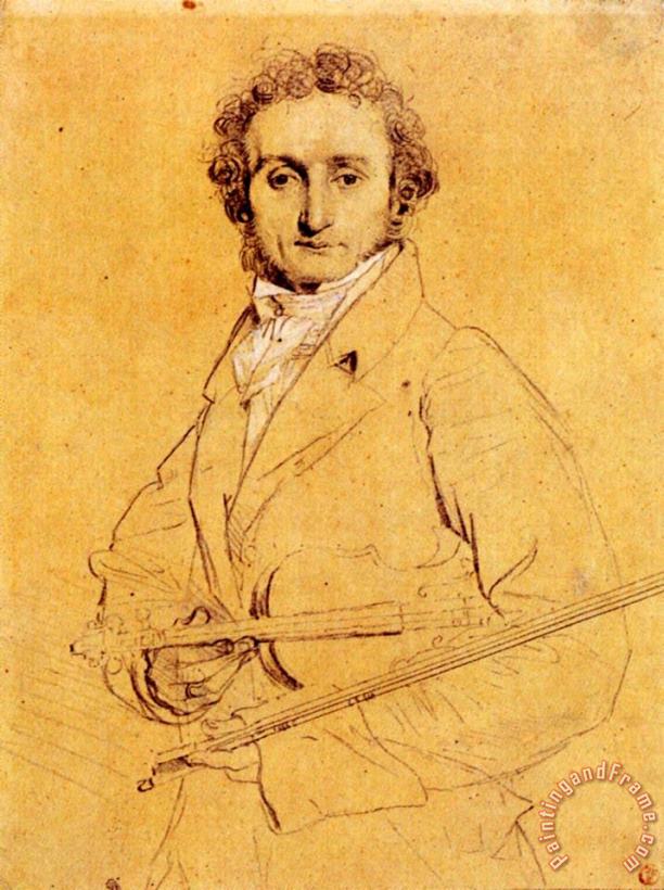 Jean Auguste Dominique Ingres Niccolo Paganini Art Painting