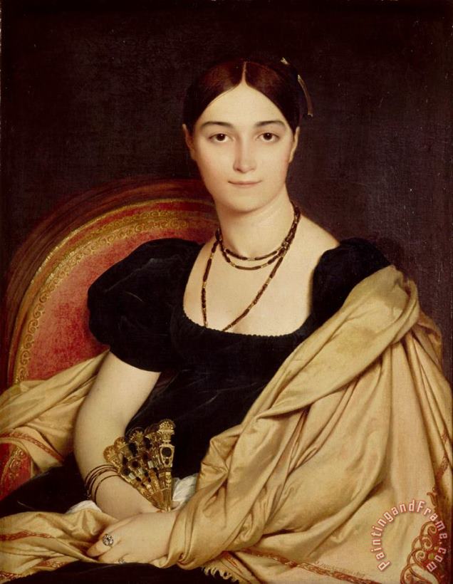 Portrait De Madame Duvaucey painting - Jean Auguste Dominique Ingres Portrait De Madame Duvaucey Art Print