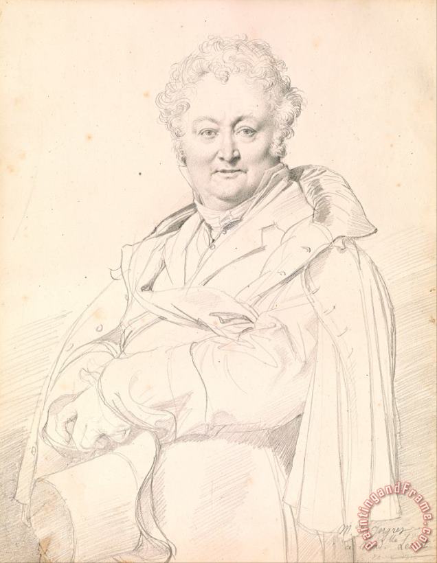 Jean Auguste Dominique Ingres Portrait of Guillaume Guillon Lethiere Art Print