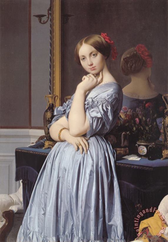 Jean Auguste Dominique Ingres Vicomtess Othenin D'haussonville, Nee Louisealbertine De Broglie Art Painting