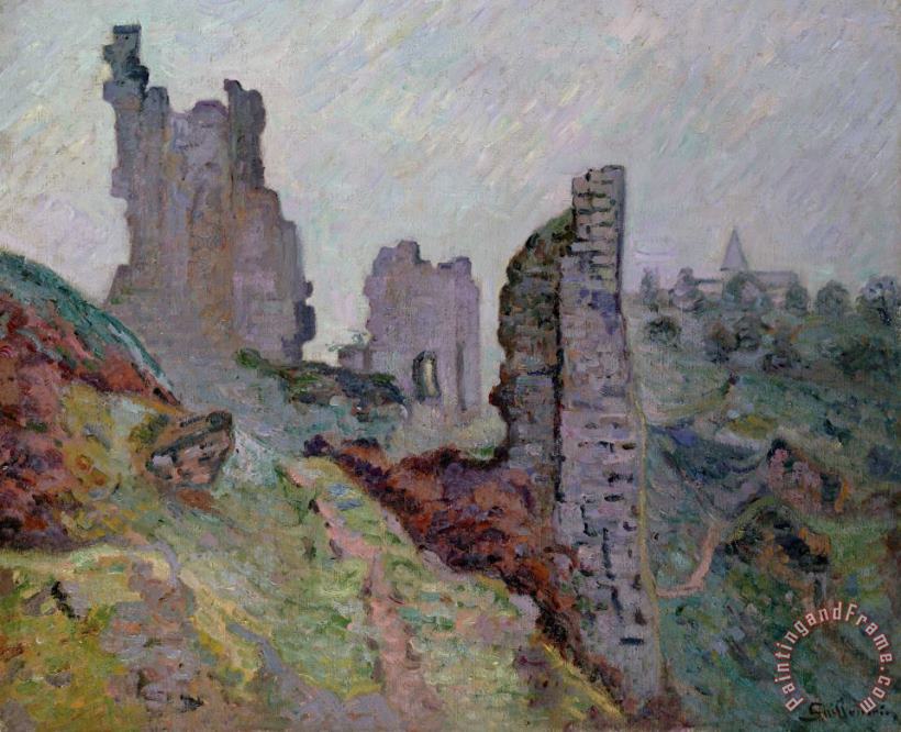 Ruins In The Fog At Crozant painting - Jean Baptiste Armand Guillaumin Ruins In The Fog At Crozant Art Print