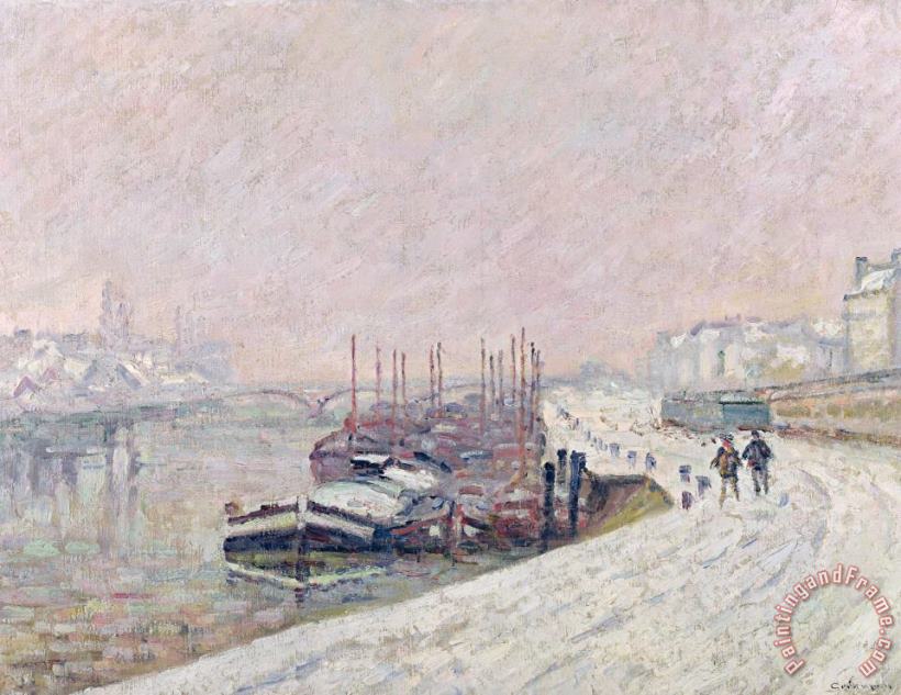 Jean Baptiste Armand Guillaumin Snow in Rouen Art Painting