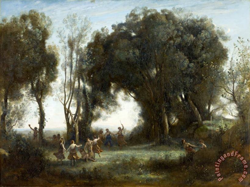 A Morning. The Dance of The Nymphs painting - Jean Baptiste Camille Corot A Morning. The Dance of The Nymphs Art Print
