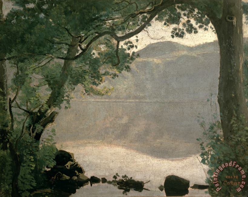 Jean Baptiste Camille Corot Lake Nemi Art Print