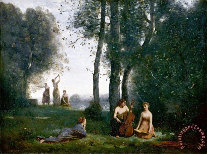 Jean Baptiste Camille Corot Le Concert Champetre Art Print