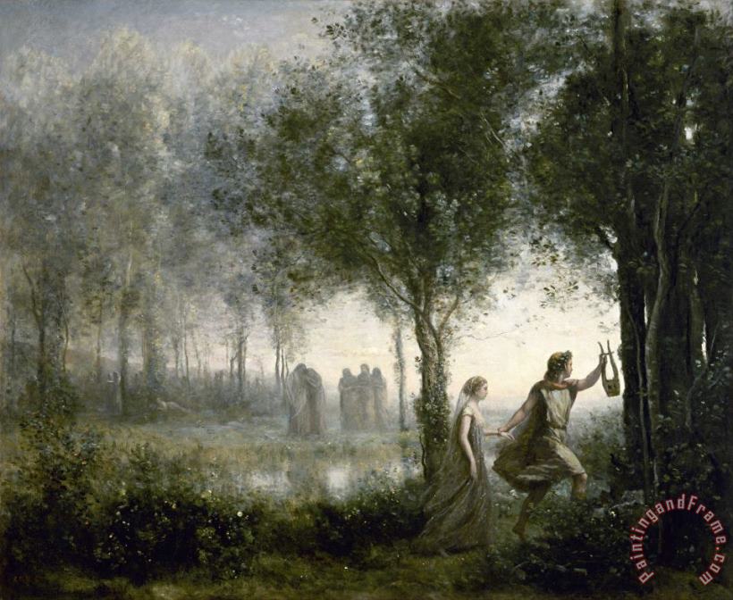 Jean Baptiste Camille Corot Orpheus Leading Eurydice From The Underworld Art Painting
