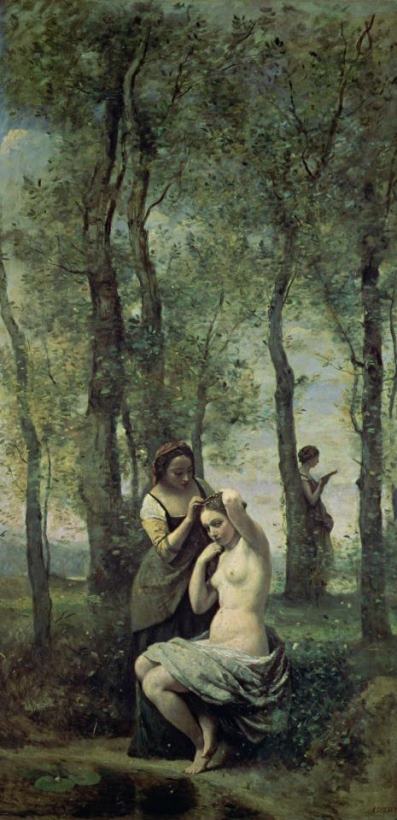Young Woman at Her Toilet painting - Jean Baptiste Camille Corot Young Woman at Her Toilet Art Print