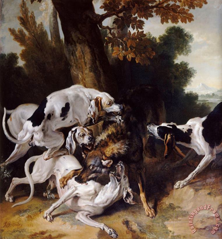 Jean Baptiste Oudry L'hallali Du Loup Art Painting