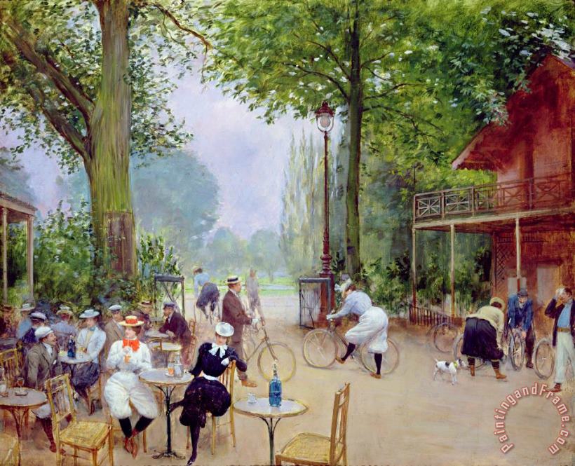 Jean Beraud The Chalet du Cycle in the Bois de Boulogne Art Painting