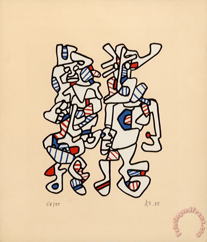 Jean Dubuffet Parade Nuptiale (courtship), 1973 Art Painting