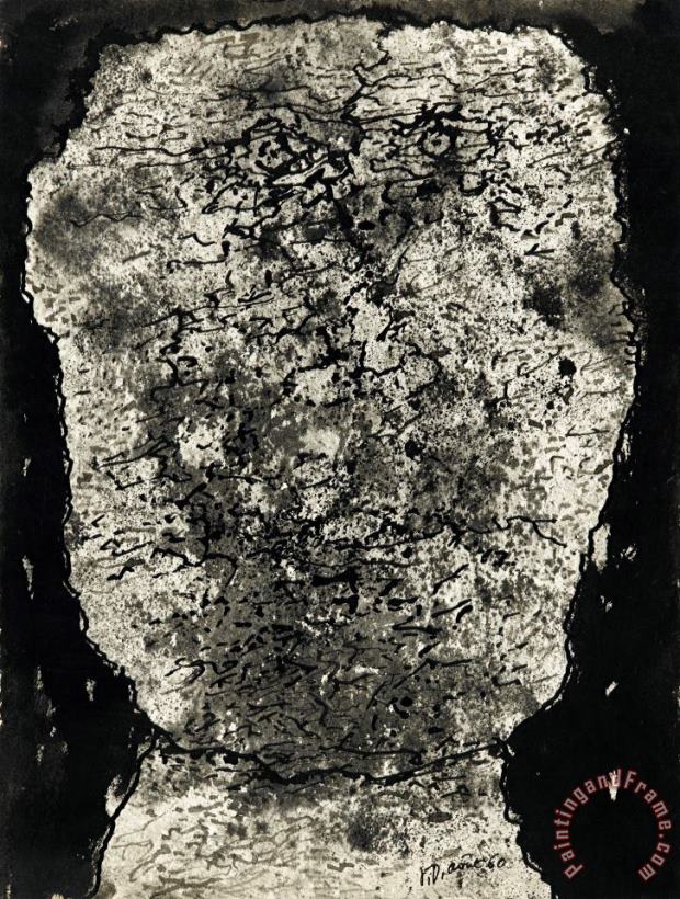 Tete painting - Jean Dubuffet Tete Art Print