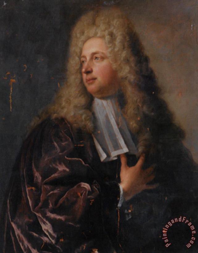 Jean Francois de Troy Portrait of an Alderman of The Town of Paris Half Length Art Painting