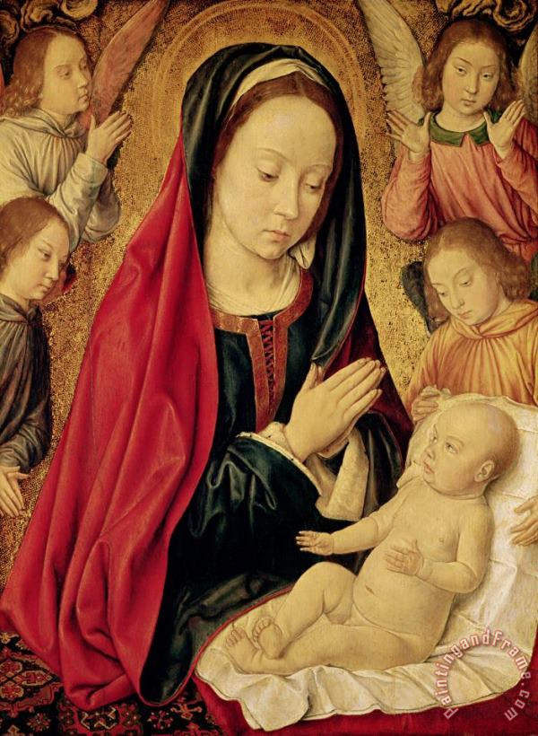 Jean Hey The Virgin and Child Adored by Angels Art Print