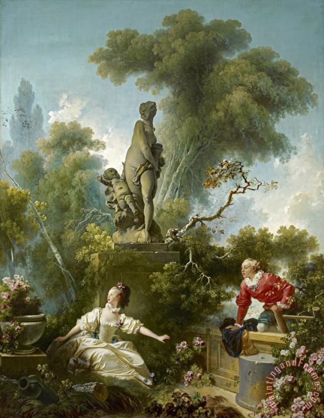 Jean Honore Fragonard Les Progres De L'amour Art Print