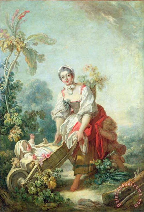 Jean Honore Fragonard The Joys of Motherhood Art Painting