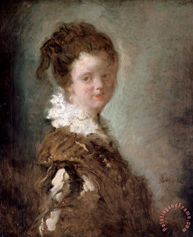 Jean Honore Fragonard Young Woman Art Print