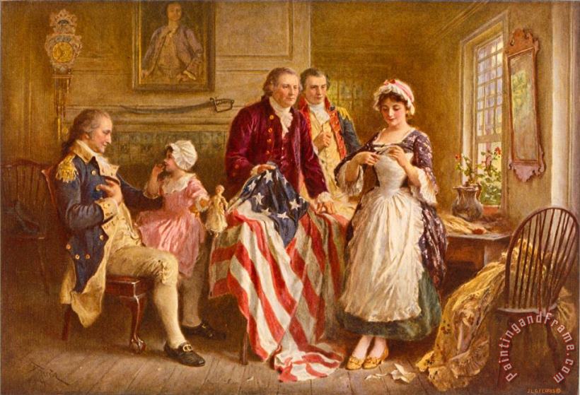 Jean Leon Gerome Ferris Betsy Ross 1777 Art Painting