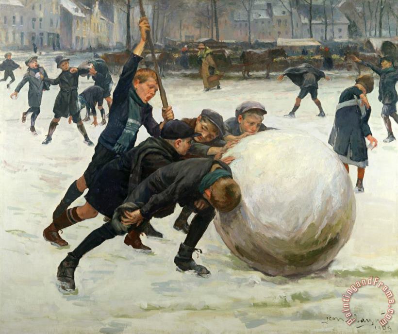 The Giant Snowball painting - Jean Mayne The Giant Snowball Art Print