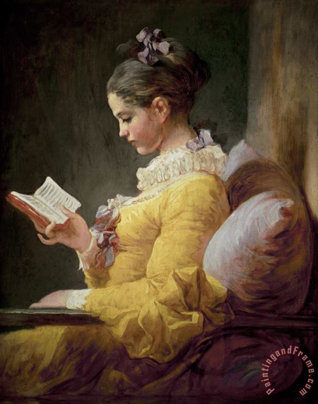 JeanHonore Fragonard Young Girl Reading Art Print