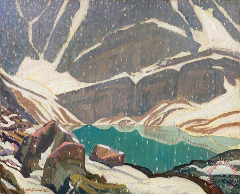 J.E.H. MacDonald Mountain Solitude (lake Oesa) Art Painting