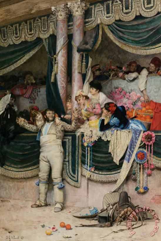 The Bullfighters Adoring Crowd painting - Jehan Georges Vibert The Bullfighters Adoring Crowd Art Print
